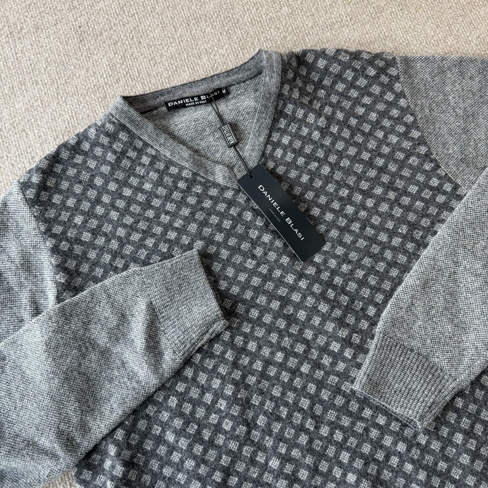 NWT Daniele Blasi Men's Wool Blend Sweater‎ Size M Made in Italy